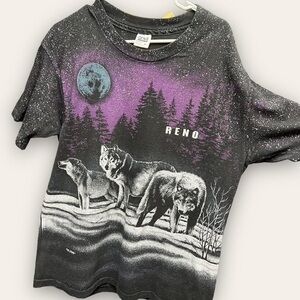 Vintage Wolf All-over Single Stitch T-shirt